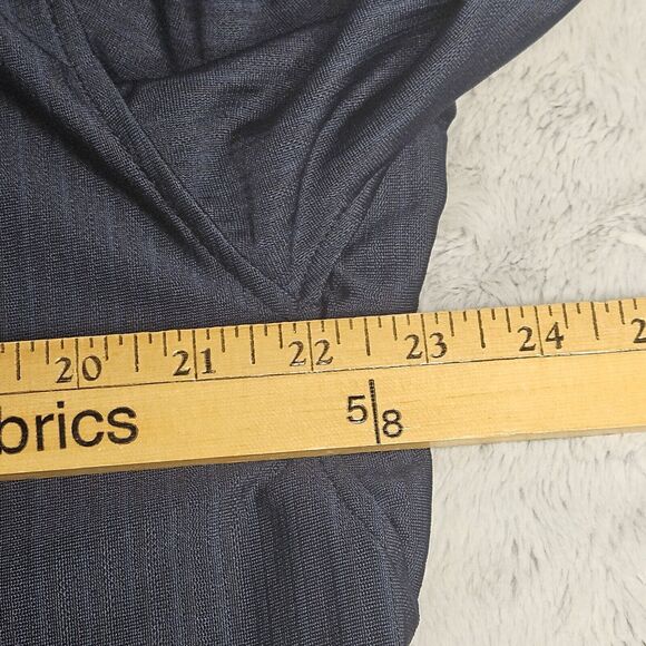 Vardon & Ray Mens Golf Polo Shirt Navy Blue Stripe Short Sleeve Size L Preppy - Picture 7 of 7